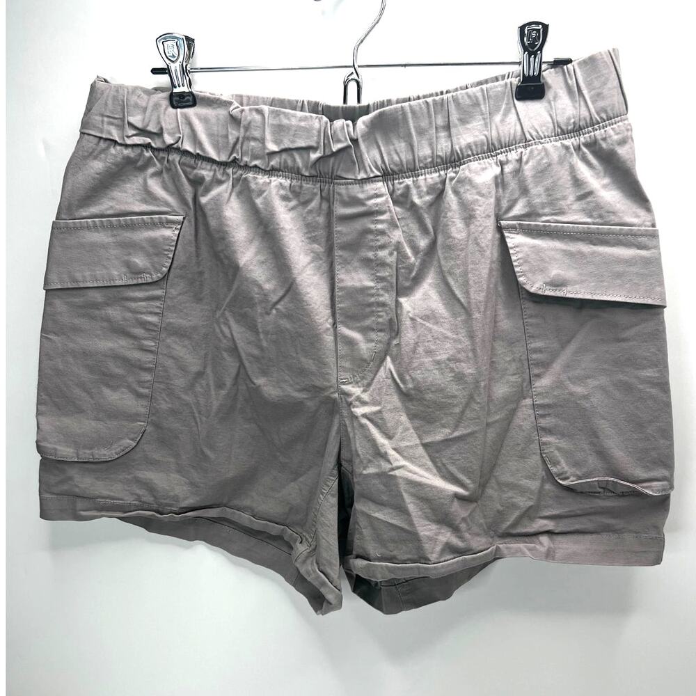 Mountain Hardware High Rise Pull On Shorts Gray Women Large Large Pockets